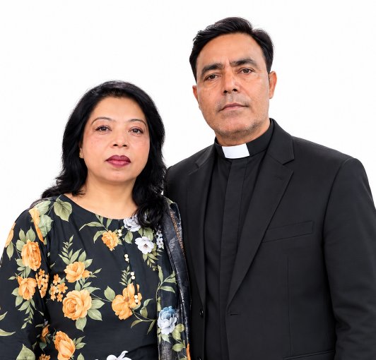 Original photograph of Pastor Samuel James and Mrs Aqsa Samuel