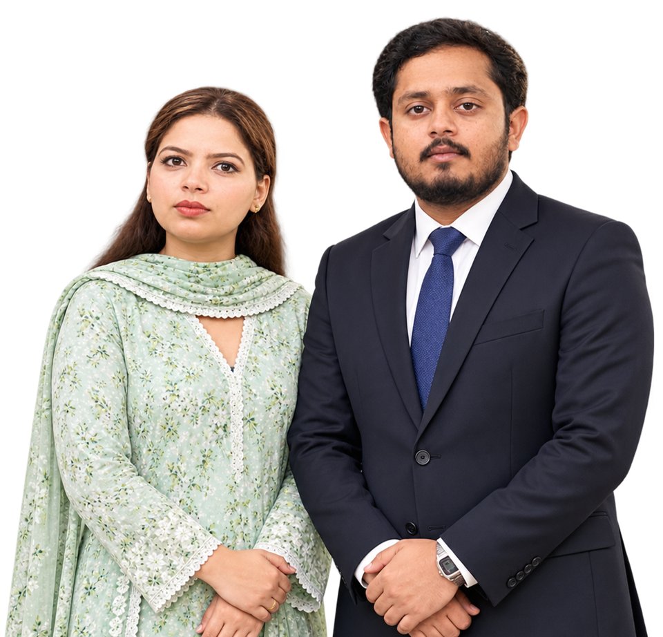 Original photograph of EVG. WAJID ROBERT & SANA WAJID