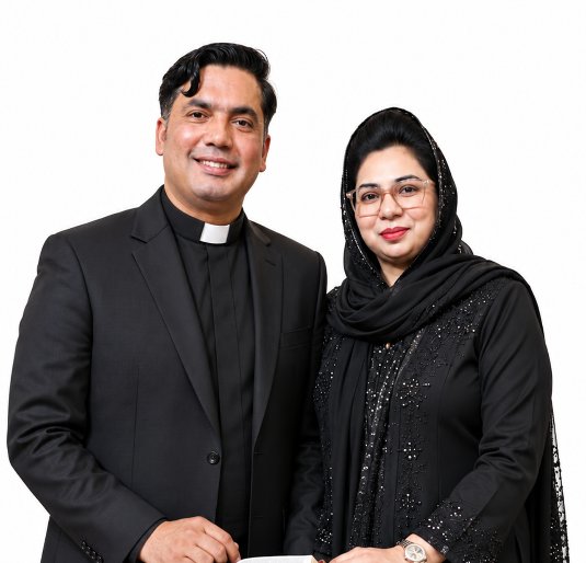 Original photograph of Pastor Liaqat jamal and Evangelist Risfa Liaqat