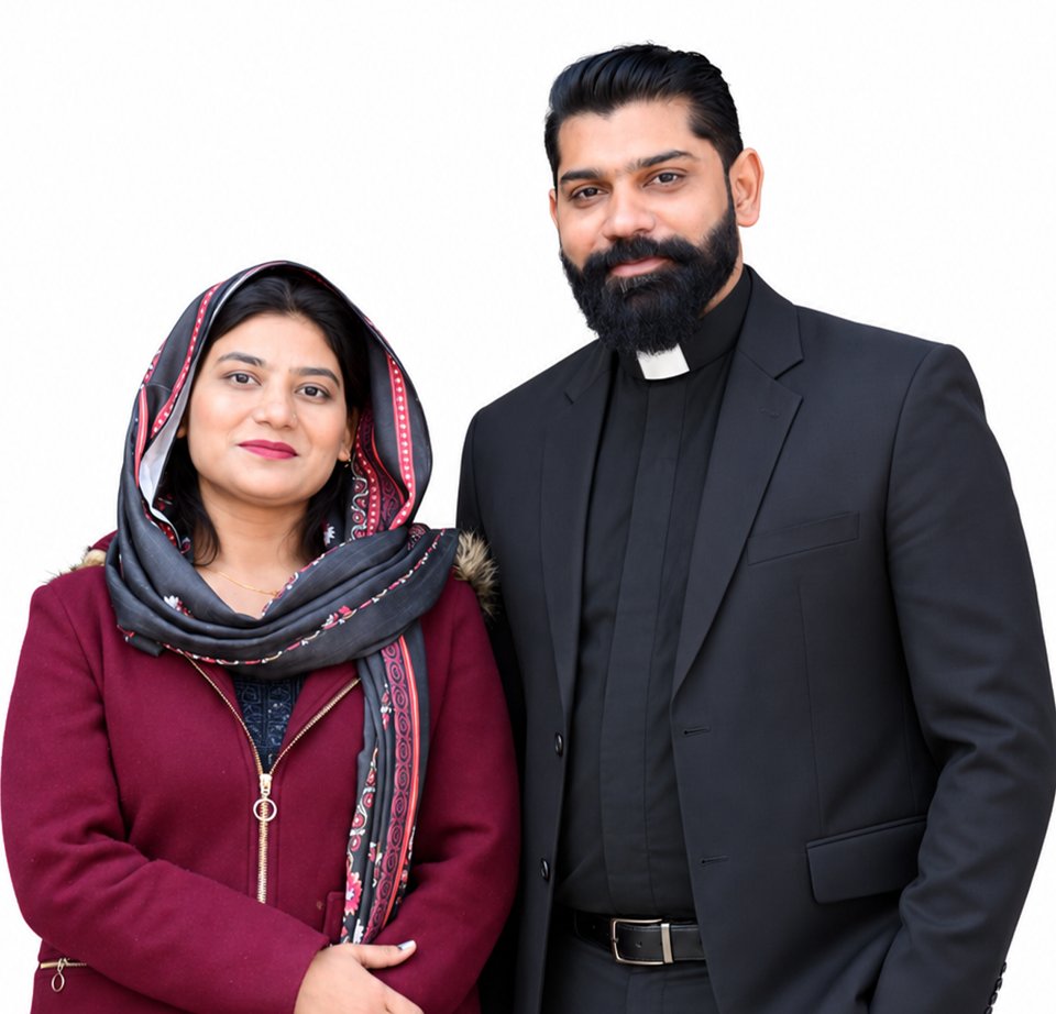 Original photograph of Pastor Zohaib Qaiser and Evangelist Sana Zohaib