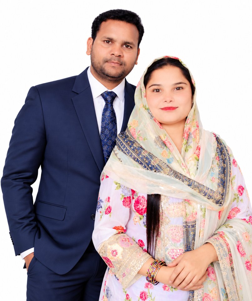 Original photograph of Pastor Auragzaib Mrs Andrana