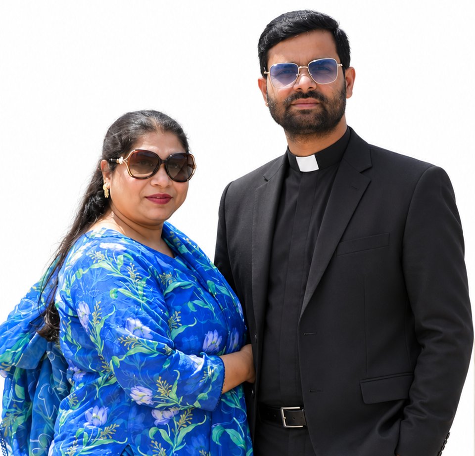 Original photograph of Pastor Naveed Baghicha and Sanam Saif