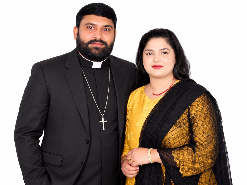 Original photograph of Pastor Asif Masih and Sidra Asif