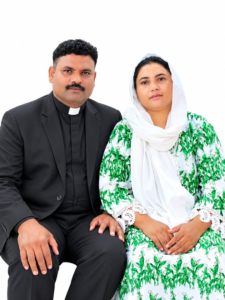 Original photograph of Pastor Maqsood Masih and Mrs Gulnaz