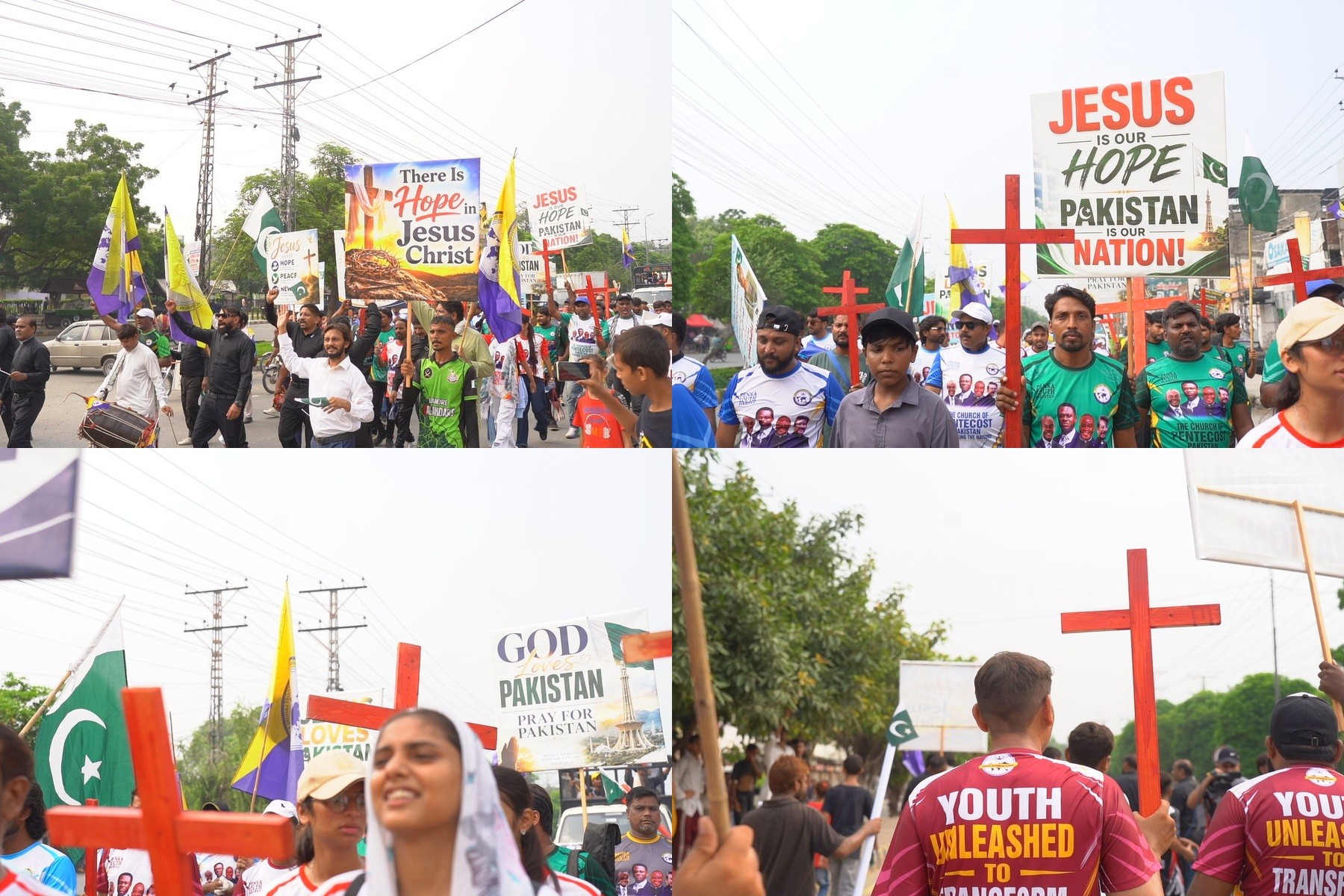 Messages of hope, purpose and love for Pakistan carried through the streets.